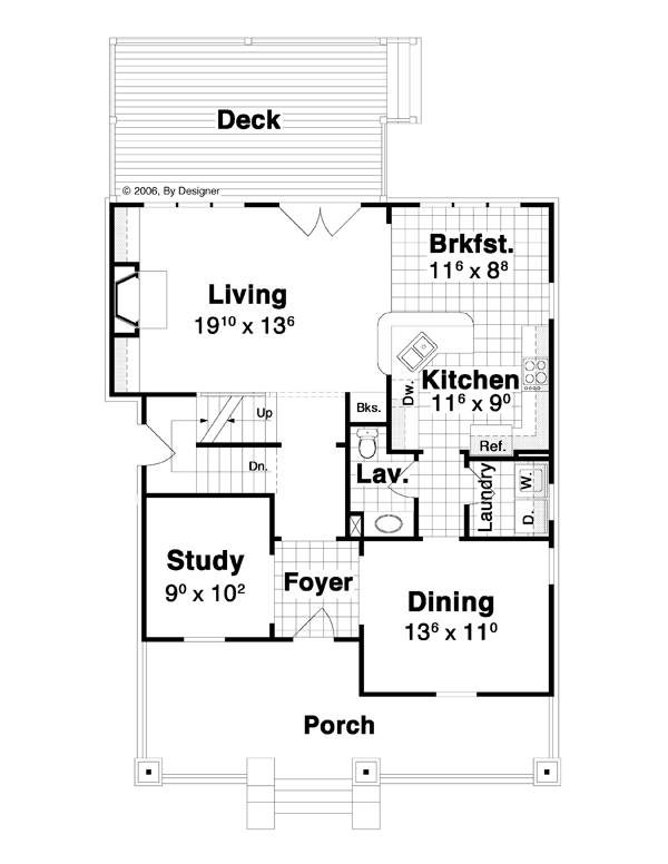 First Floor image of HAYWOOD House Plan
